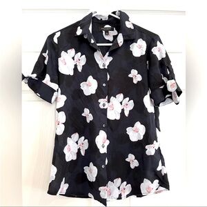 BANANA REPUBLIC open tie sleeve top